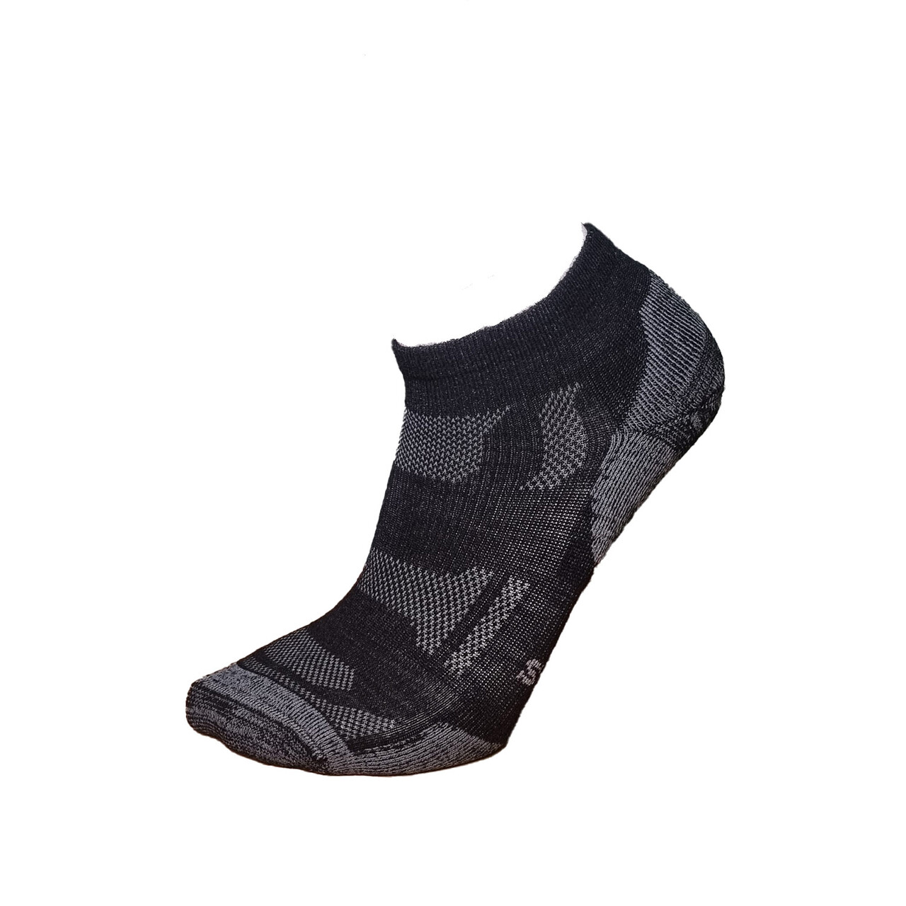 Alpaca Outdoor Merino Ankle Sort Nero Metallic