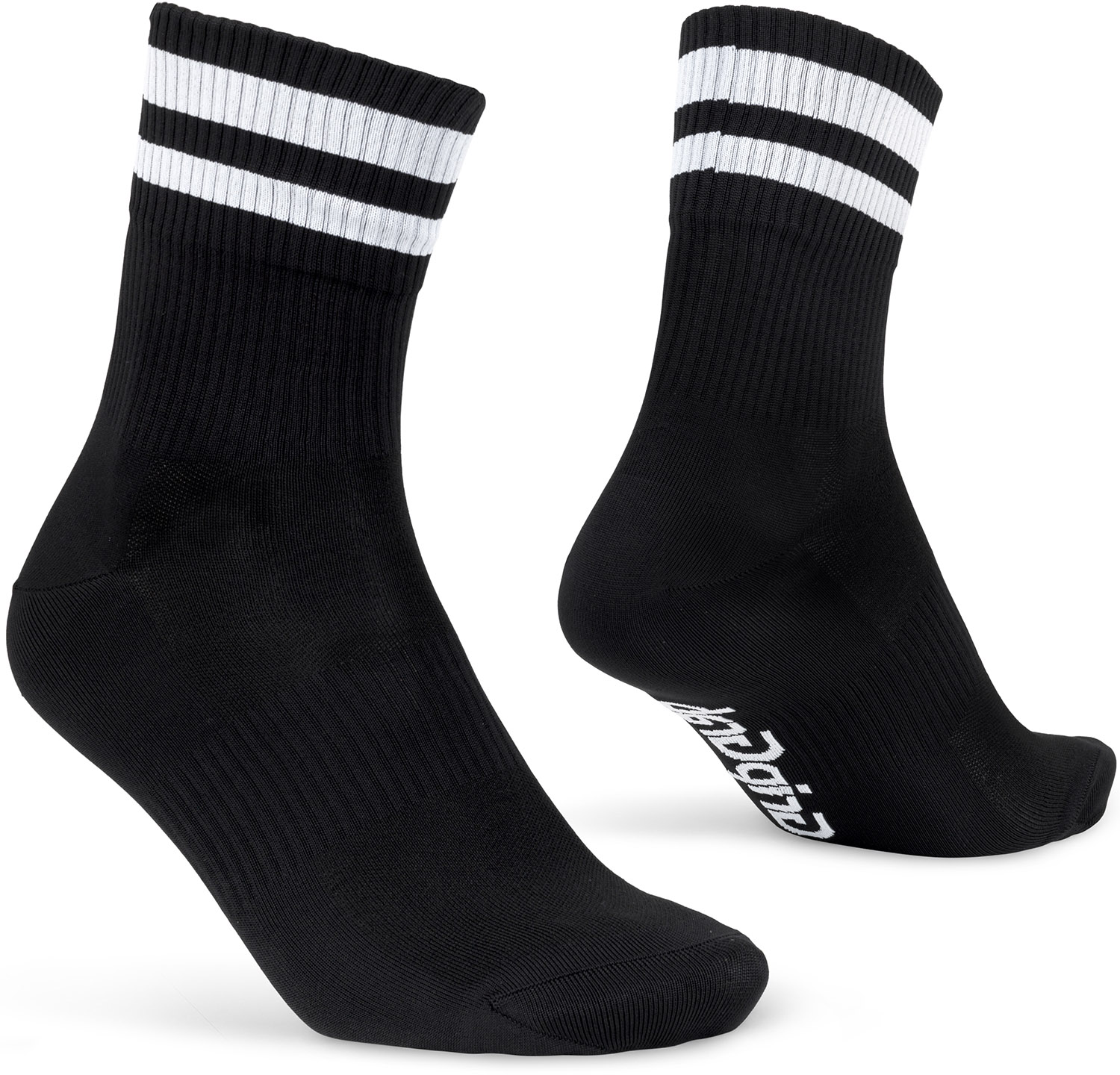 Gripgrab Original Stripes Crew Sokker Sort