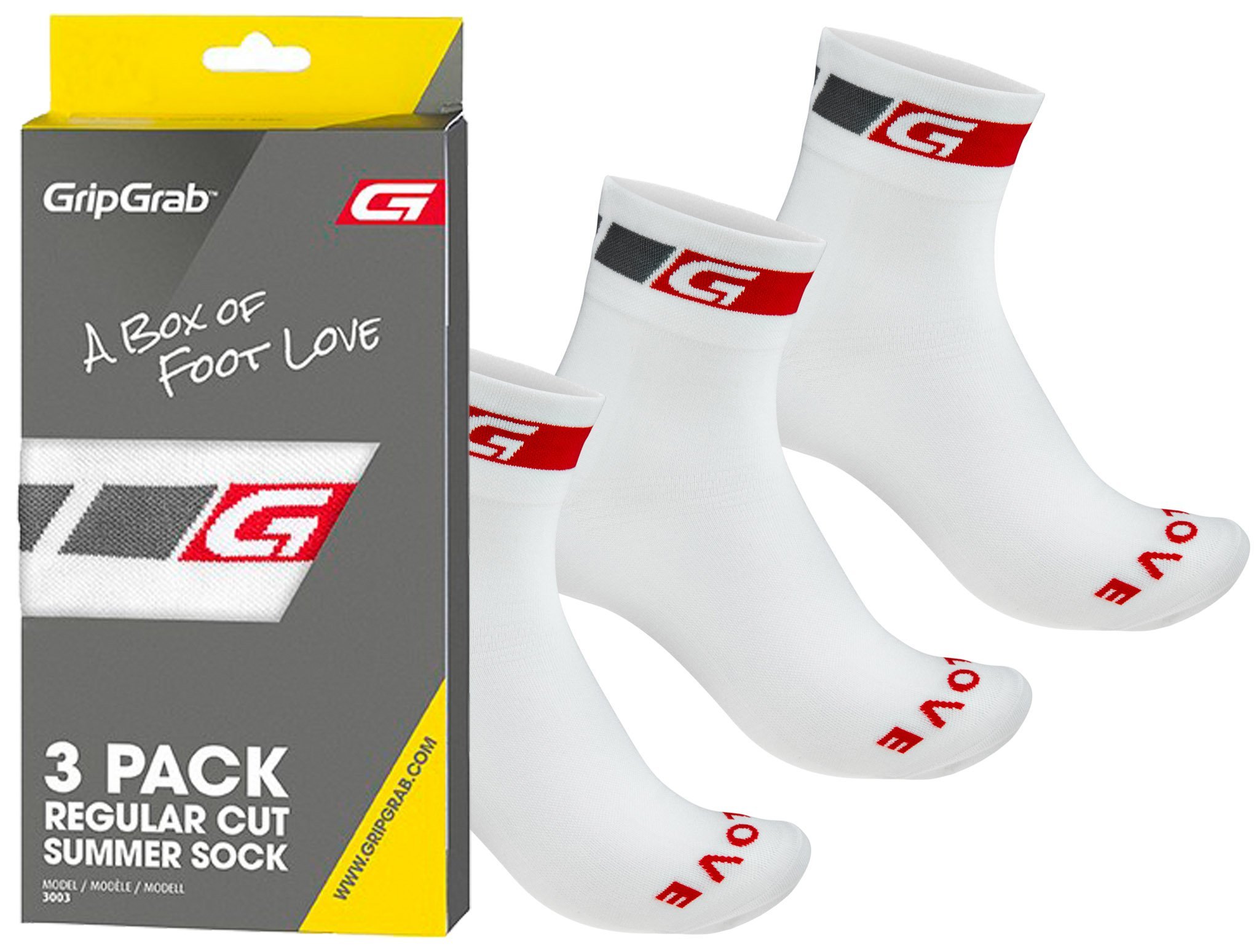 Gripgrab Pack Regular Cut Summer Sock Hvid