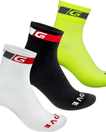 Gripgrab Tricolore Regular Cut 3pack Gul Sort Hvid