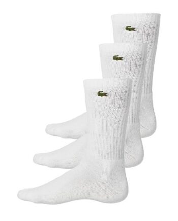 Lacoste Sport High Cut Sokker Pak White
