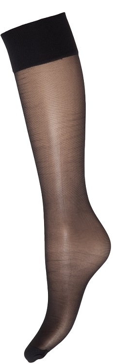Pak Sorte Decoy Silk Look Knæstrømper Str