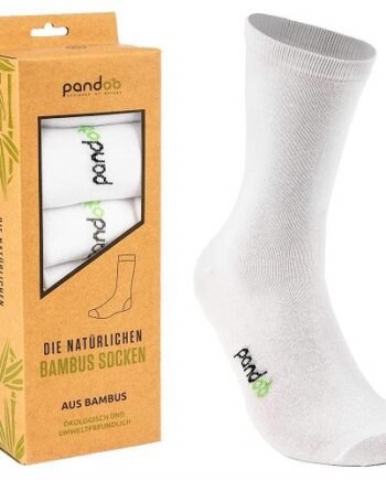 Pandoo Hvide Bambus Herrestrømper Str