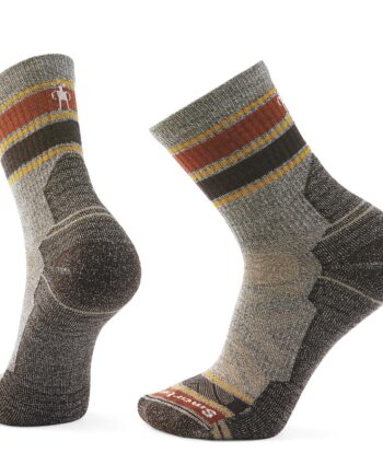 Smartwool Hike Light Cushion Striped Mid Crew Strømper Taupe Natural Marl