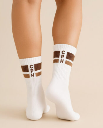 Socks Cph Tennissokker Med Brune Striber Str