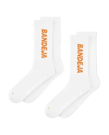 Cuera Bandeja Padel Strømper Pak White Orange