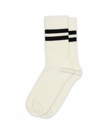 Dame Rib Strømper Bomuld Med Striber Black