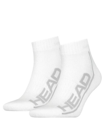 Head Stripe Quarter Strømper Par White