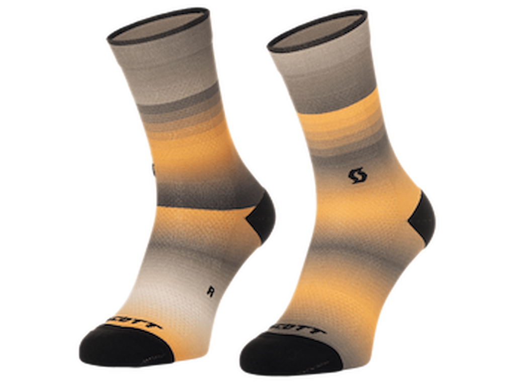Scott Crew Gradient Stripes Cykelstrømper Beige Orange Str