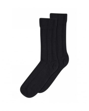 Strømper Bløde Dame Ribstrømper Uld Bambusviskose Black