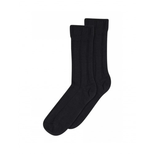 Strømper Bløde Dame Ribstrømper Uld Bambusviskose Black