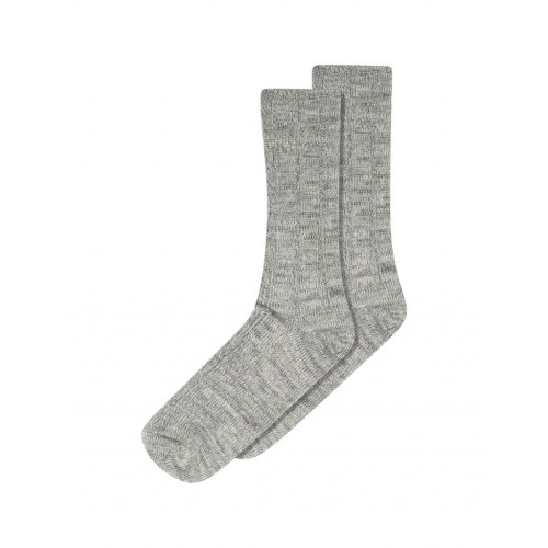 Strømper Bløde Dame Ribstrømper Uld Bambusviskose Grey Melange