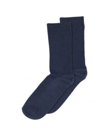 Strømper Dame Rib Sokker Merinould Navy Melange