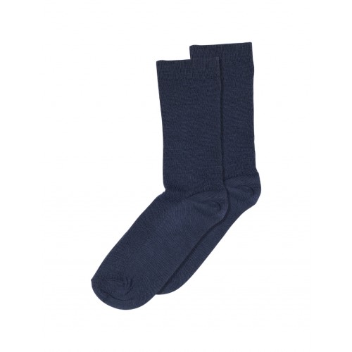 Strømper Dame Rib Sokker Merinould Navy Melange