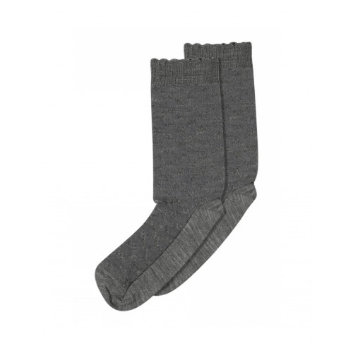 Strømper Mønstrede Damestrømper Uld Silke Mix Medium Grey