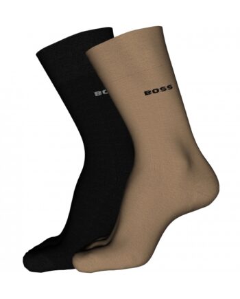 Boss 2pak Bambusstrømper Beige   Sort Til Herre Outlet