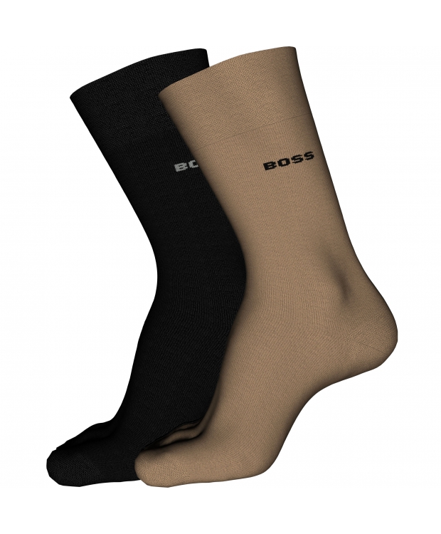 Boss 2pak Bambusstrømper Beige Sort Til Herre Outlet