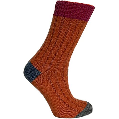 Merinostrømper Cerise Orange Str