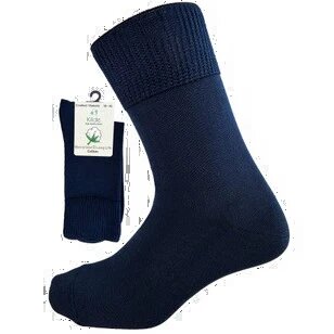Cotton Diabetic   Comfort Sock Mørkeblå