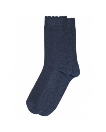 Strømper Mønstrede Damestrømper Uld Silke Mix Navy