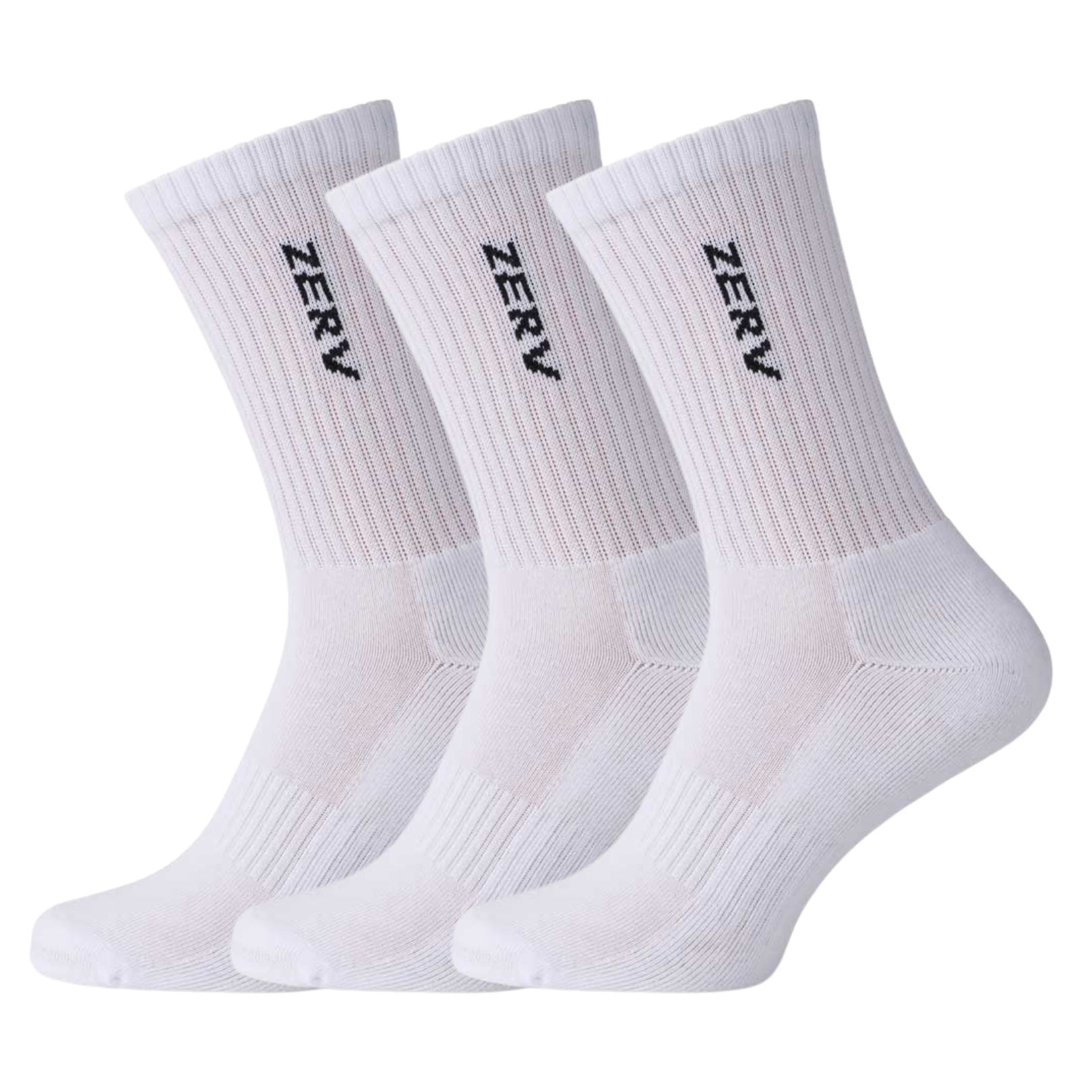 Zerv Performance Socks Long Pack White