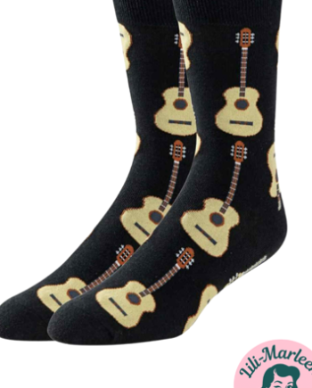 Acoustic Vibes Strømper Med Guitarprint