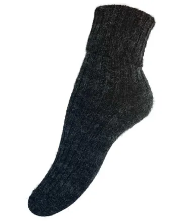Alpaka Sokker Ribstrikket 36160 Antracite