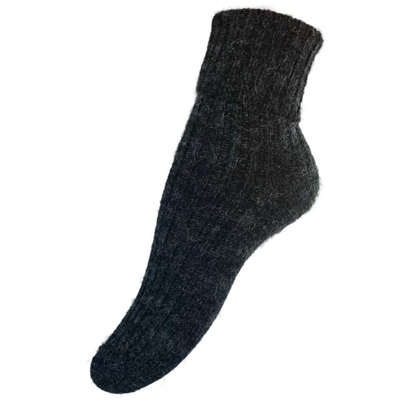 Alpaka Sokker Ribstrikket 36160 Antracite