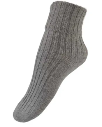Alpaka Sokker Ribstrikket 36160 Grey