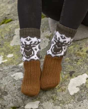 Ampquothjorteampquot Sokker Viking Design 2336 Kit Viking Eco Highland Wool Fra Viking
