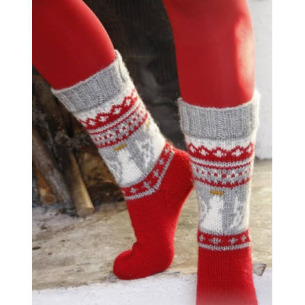 Angel Feet Drops Design Sokker Strikkeopskrift Str