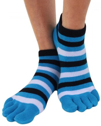 Ankel Tåsokker Toetoe Essential Stripy Turkis Korte Sokker