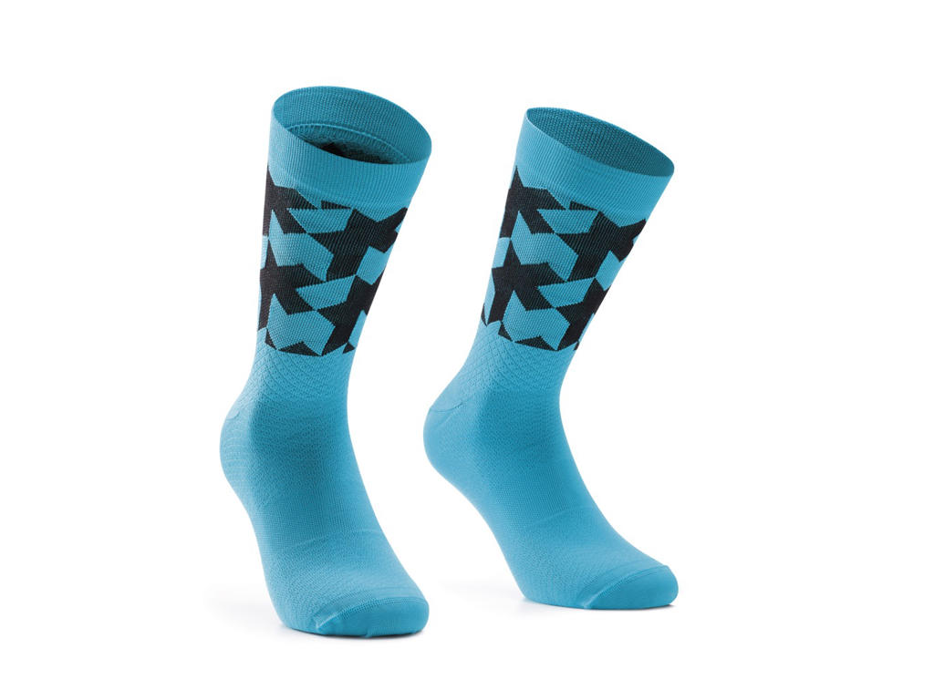 Assos Monogram Socks Evo Cykelstrømper Hydro Blue Str