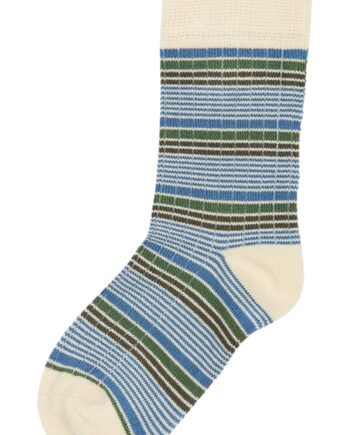 Bambus Sokker Mix Stripes Blue Minipop