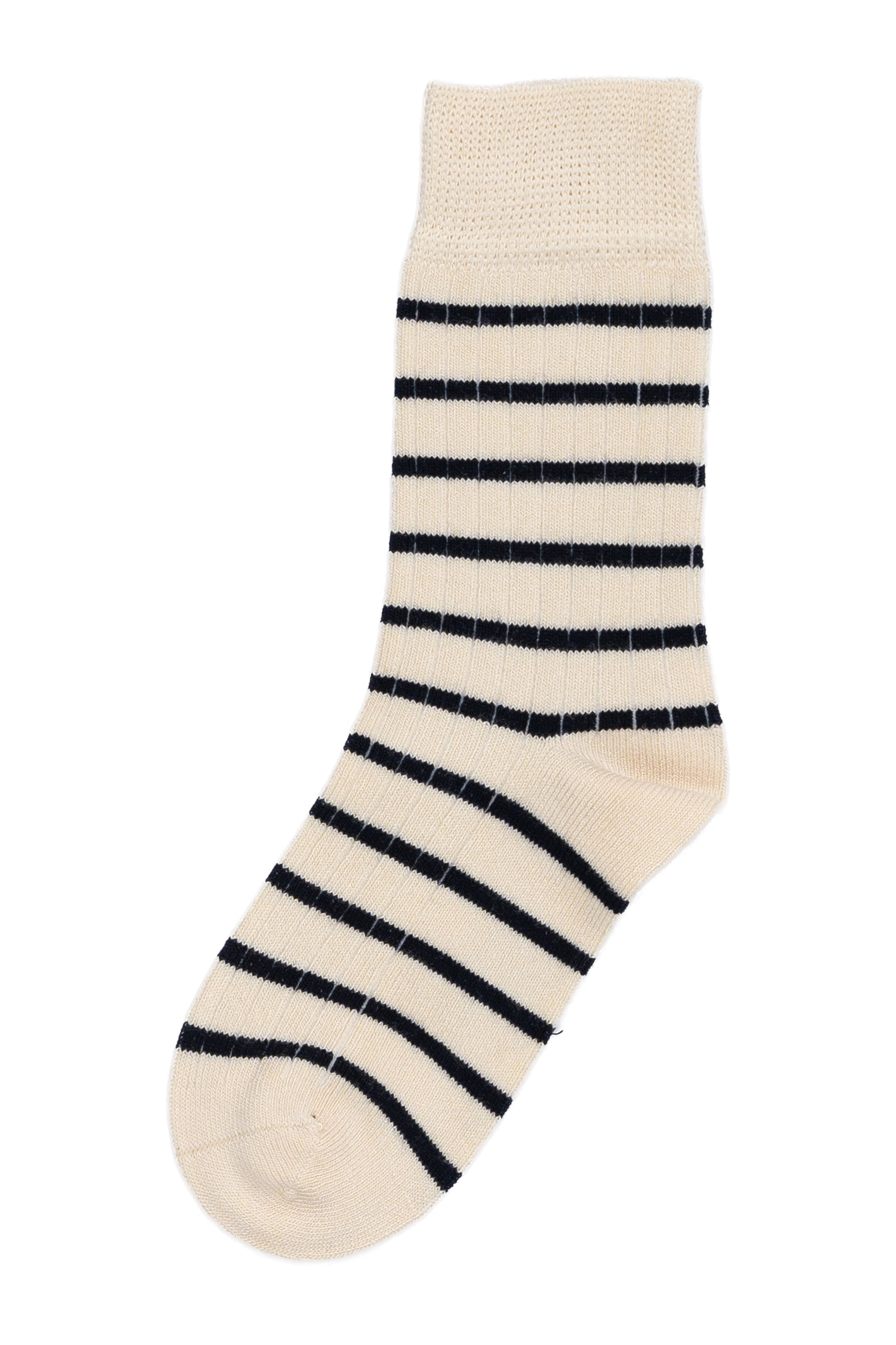 Bambus Sokker Stripes Navy Off White Minipop