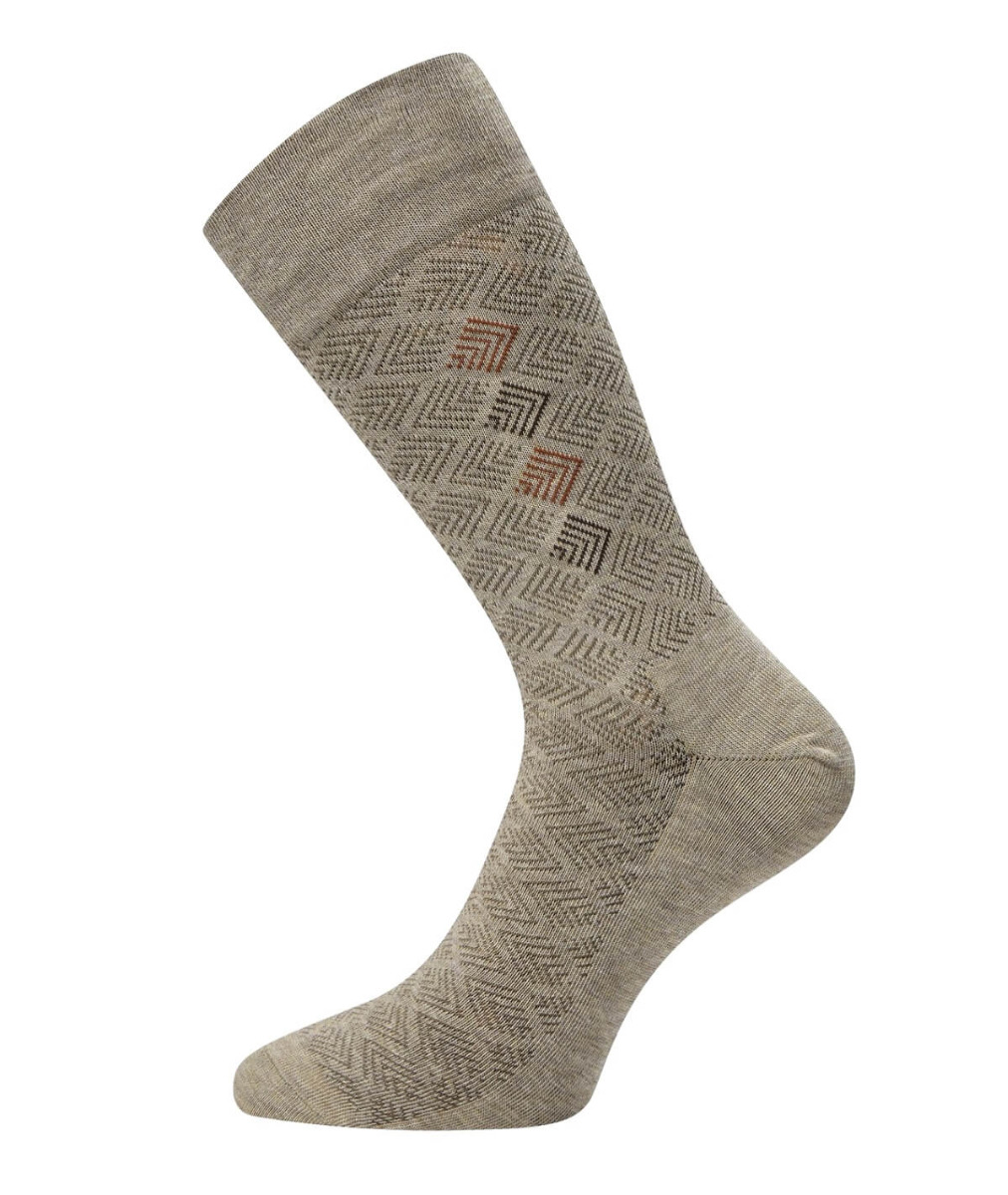 Beige Egtved Herrestrømper Uden Elastik