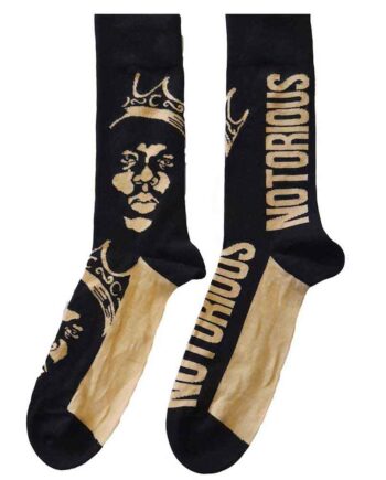 Biggie Smalls Unisex Ankle Socks: Gold Crown Size