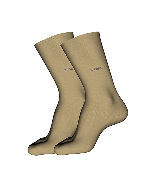 Boss 2pak Bomuldsstrømper Beige Til Herre Outlet