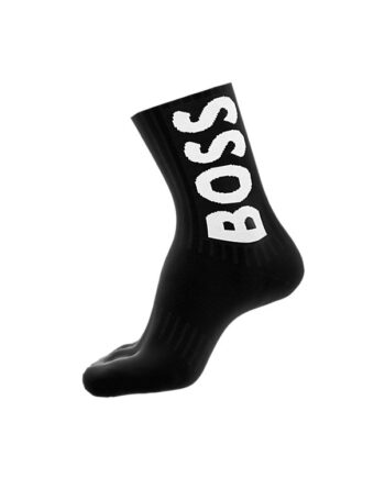 Boss Rib Logo Strømper Sort Til Herre