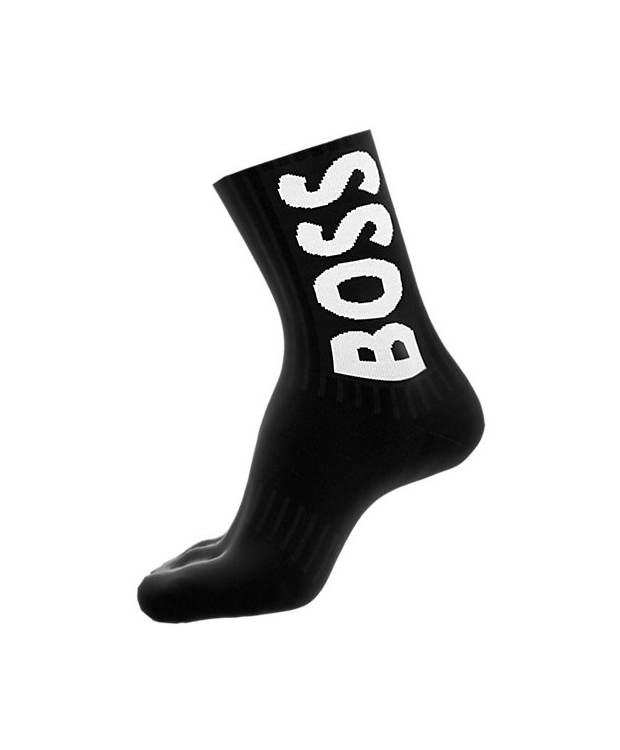 Boss Rib Logo Strømper Sort Til Herre