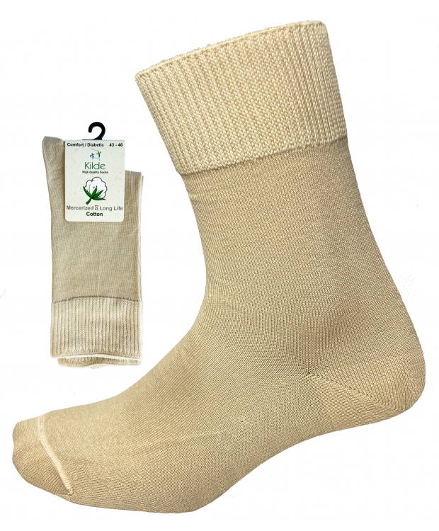 Comfort Diabetic Diabetesstrømper Beige Unisex