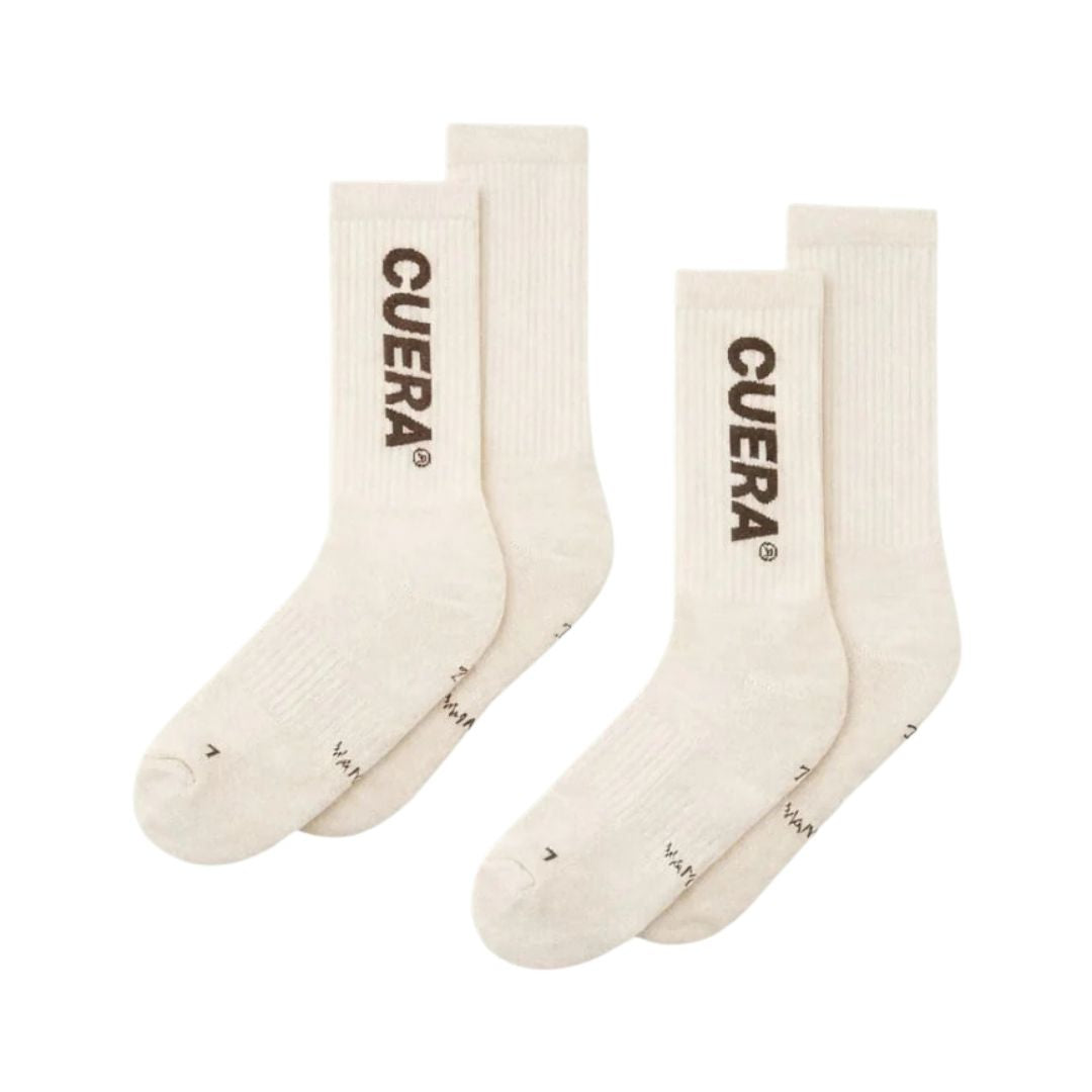 Cuera Padel Strømper Pak Off White Dark Brown
