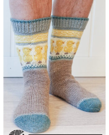 Dancing Chicken Socks Drops Design Sokker Strikkeopskrift Str