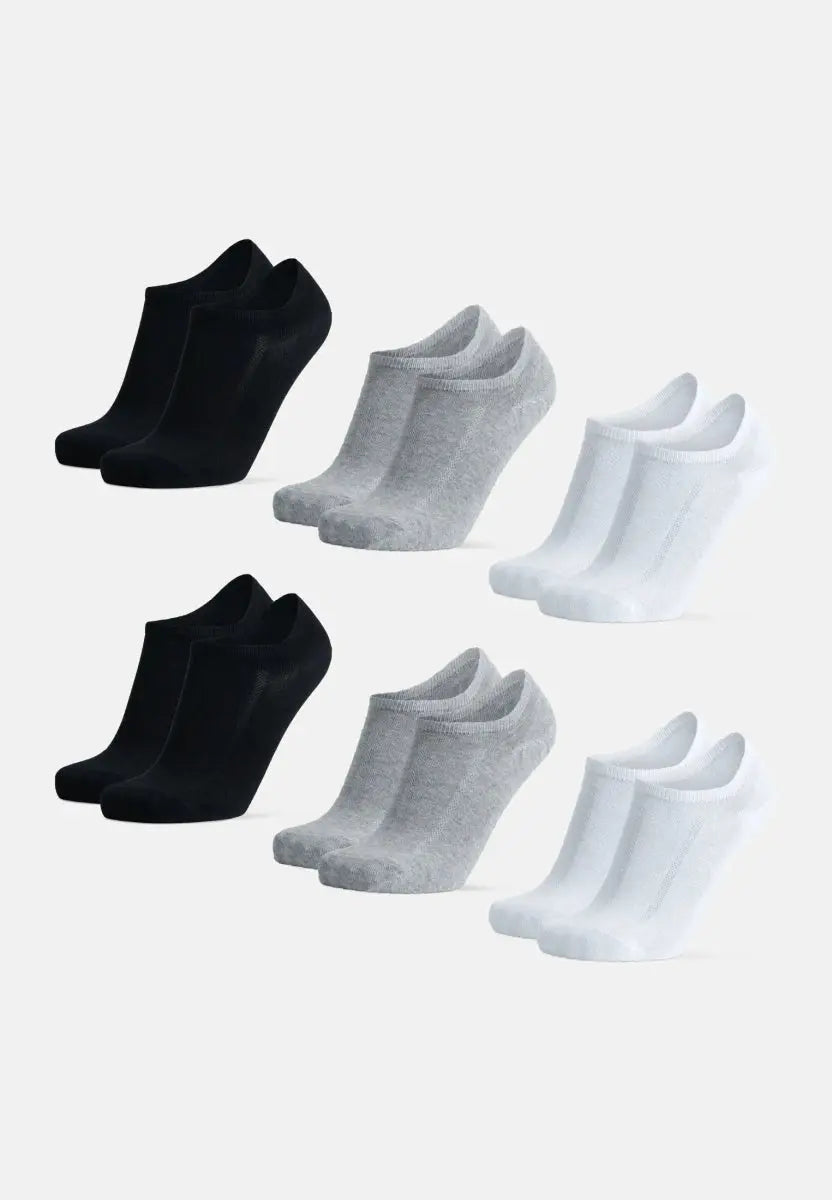 Danish Endurance Cotton Show Strømper Sort Grå Hvid Pak