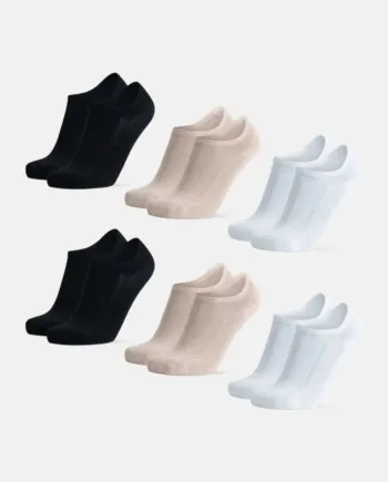 Danish Endurance Cotton Show Strømper Sort  Hvid  Beige Pak