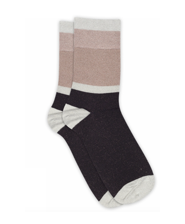 Denmark Elisabeth Glitter Sokker Dark Purple Til Kvinder