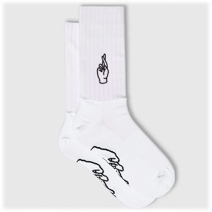Fingerscrossed Aero Sokker Logo White