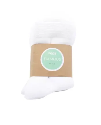 Footstore Bambus Par Hvid