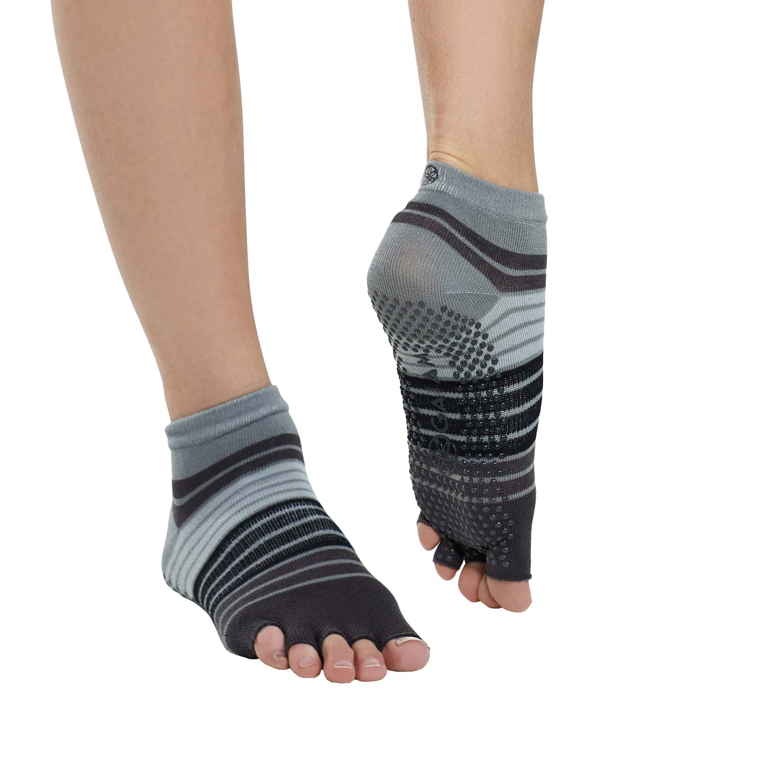 Gaiam Tåløse Slip Yoga Strømper Grey