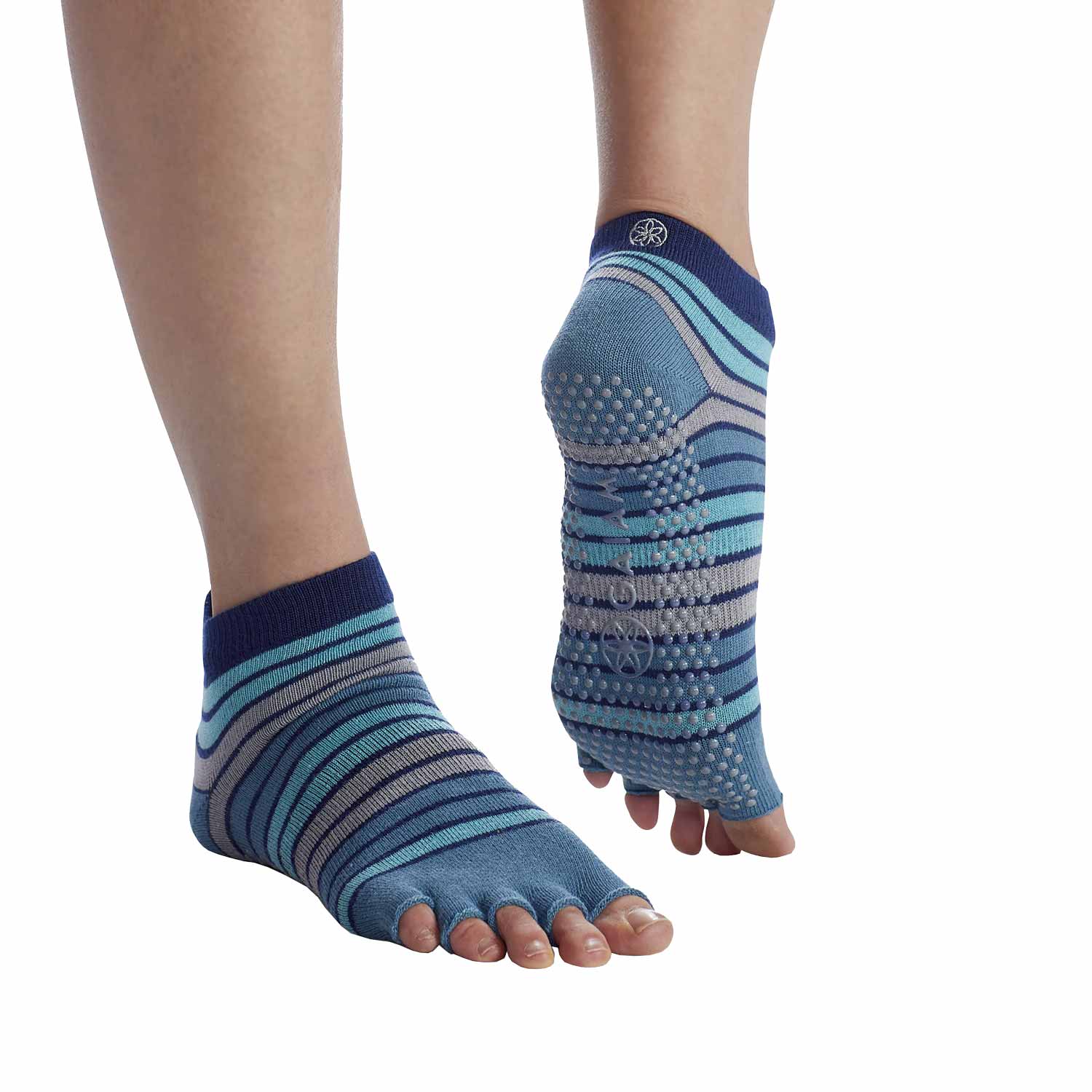 Gaiam Tåløse Slip Yoga Strømper Skyline